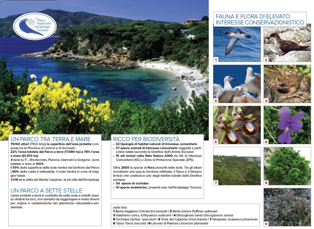 Carta d'identità del Parco Nazionale Arcipelago Toscano