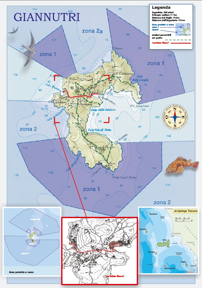Mappa depliant giannutri 2011