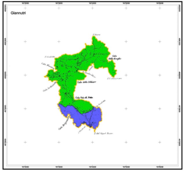 mappa Giannutri PDParco