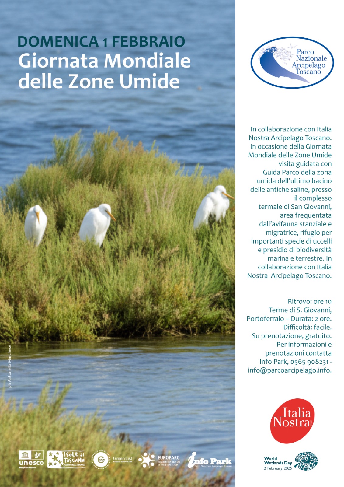 Locandina trekking giornata zone umide